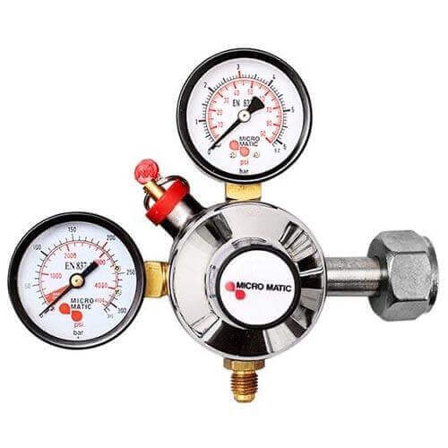 The Beverage Cooling Company - Micromatic CO2 regulator bottle mounted